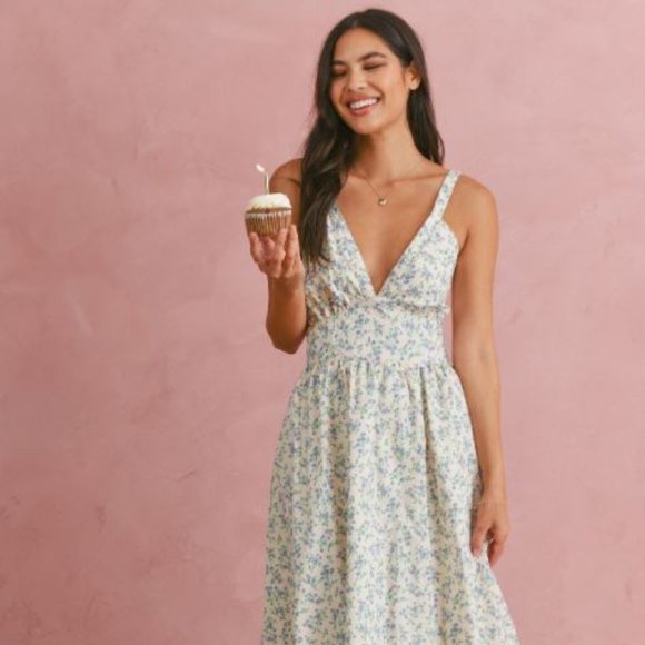 Floral Midi Dress - Picture 1 of 2